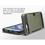 Wholesale iPhone 7 Credit Card Armor Hybrid Case (Black)